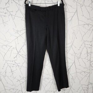 John Varvatos Black Super 120's Wool Slim Straight Leg Trousers